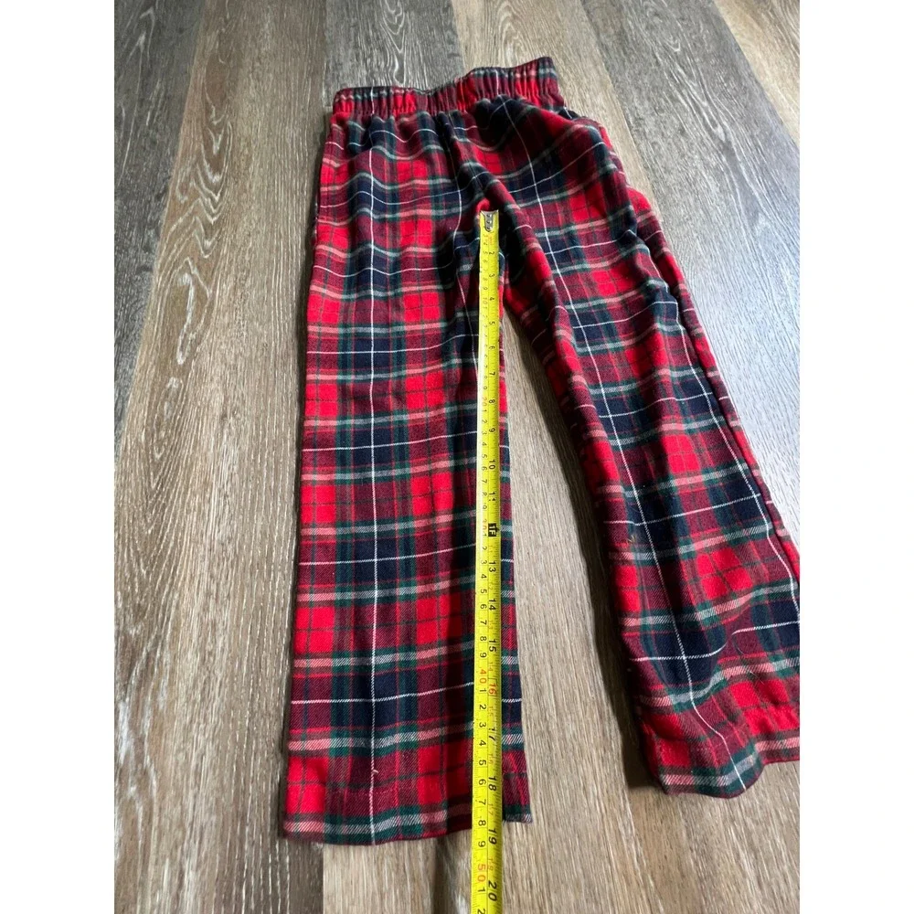 Old Navy Pajama Pants Kids Size S 6-7 Red Plaid Flannel Sleepwear Unisex